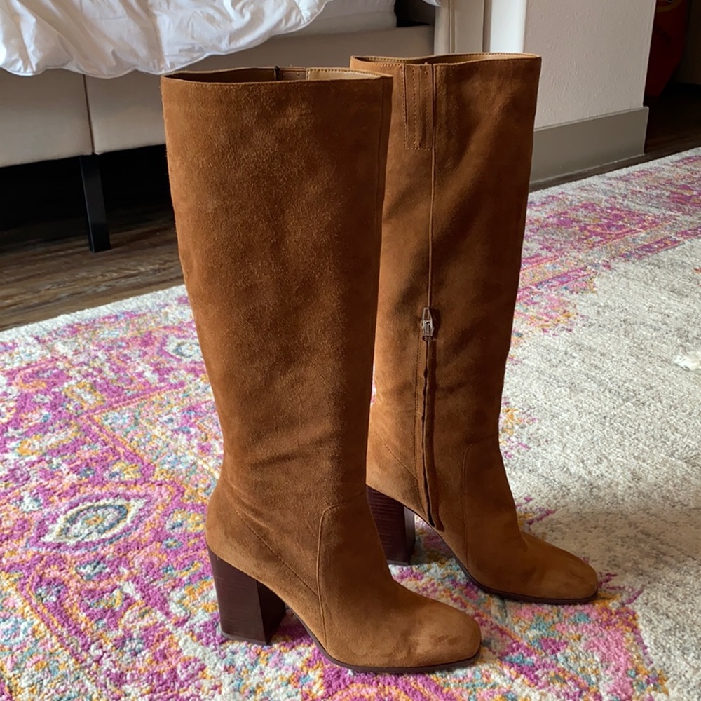 Dolce Vita Tan Brown Suede Knee Boot Western 9